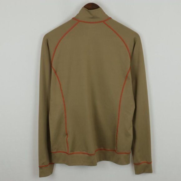 Trek Cycling Men's Large Brown Orange Poly Blend Full Zip Knit Casual Jacket - Picture 3 of 7